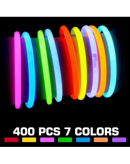 Party Favors 880 Pcs Glow in the Dark Party Favors -Includes Glow Sticks Bulk(7 Colors) and Connectors to Create Balls- Flowe...