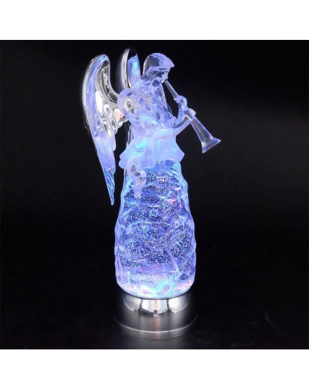 Snow Globes Color Changing Angel Lighted Snow Globe Water Lamp with 6 Hour Timer- 11 Inches LED Angel Lights Battery Operated...