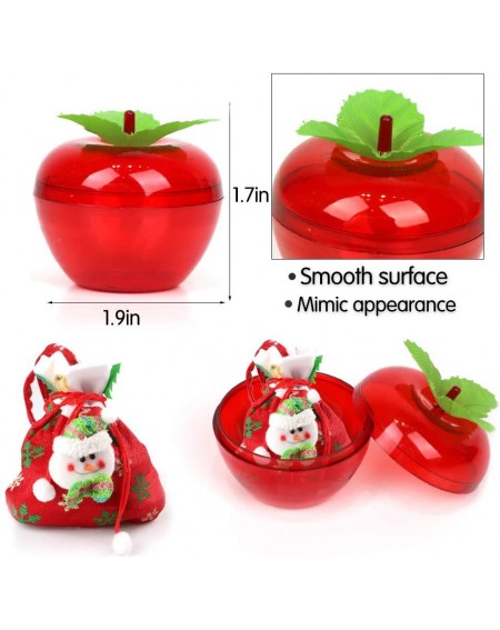 Party Favors 20 Pack Apple Container Christmas Wedding Party Toy Filled Plastic Bobbing Apples Christmas Tree Xmas Decoration...