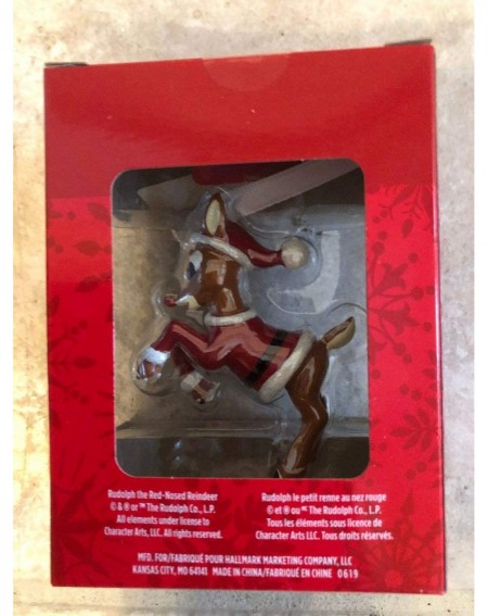 Ornaments Hallmark 2019-RED Box-Rudolph The RED Nosed Reindeer- Christmas Ornament-RED Box - CP18YLR7K0O $15.69