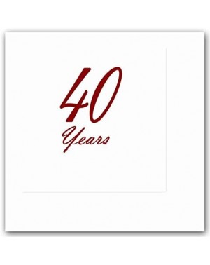 Tableware 40 Years Classy Ruby Luncheon Napkin (16 CT) - Lunch Napkin Years - CS18GD3SEMA $20.62