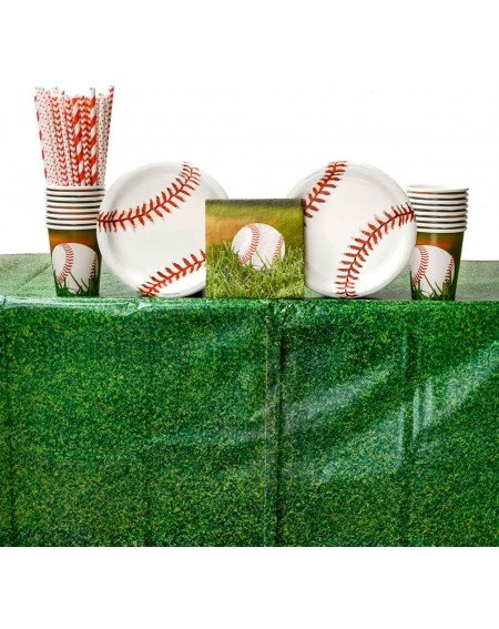 Party Packs Sports Fanatic Baseball Birthday Party Supplies Pack for 16 Guests Straws- Dessert Plates- Beverage Napkins- Tabl...