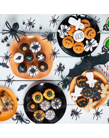 Party Favors Spider Rings 300 Pcs 1.96" Black Plastic Spider Rings Bulk for Kids Costume Accessories Halloween Spider Party F...