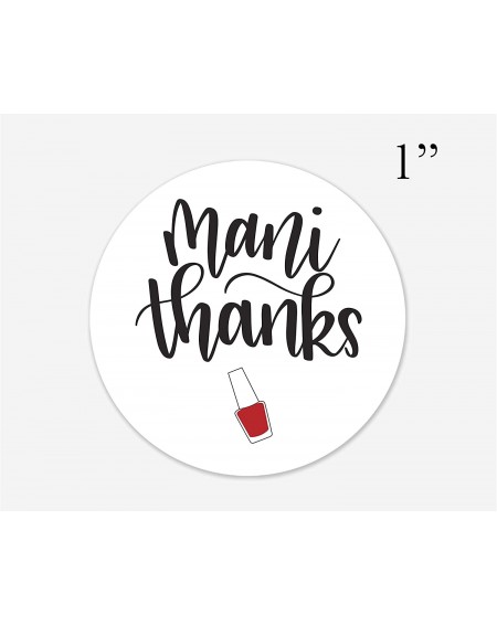 Favors Mani Thanks Shower Stickers- Nail Polish Favor Stickers- Choose Your Size (333-3-RE-1) - Red - CK18SGOMHZ4 $9.10