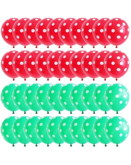 Balloons 100pcs Red Green Dot Balloons 12inch Perfect for Kids Birthday Party Christmas Party Decor - CW18KSGUR2X $20.75