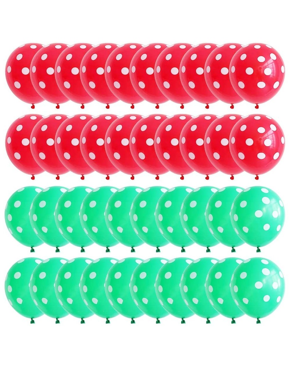 Balloons 100pcs Red Green Dot Balloons 12inch Perfect for Kids Birthday Party Christmas Party Decor - CW18KSGUR2X $9.96