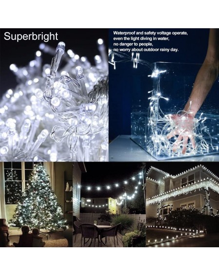Indoor String Lights 300LEDs Christmas String Lights 33M/108FT Fairy Twinkle String Lights Memory 8 Flash Modes- Waterproof I...