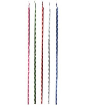 Cake Decorating Supplies Two-Tone Party Candle- 8"- Multicolored - CP129KFC2C1 $10.44
