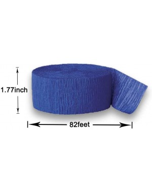 Streamers Navy Blue Crepe Paper Streamers-12 Rolls (82 Feet Per Volume) - Navy Blue-12pcs-(1.7in X 82ft) - CQ199OR2R42 $14.66