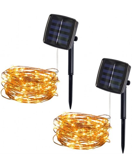Outdoor String Lights Lantern 2M 20Lights Outdoor Solar Powered Copper Wire Light String Fairy Party Decor Home Garden Home D...
