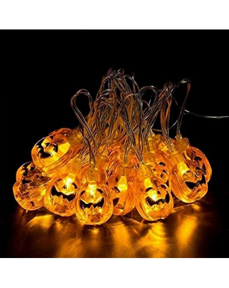 Outdoor String Lights Halloween Decorations Pumpkin String Lights 15ft 30 LEDs Jack-O-Lantern Pumpkin Lights with Remote Cont...