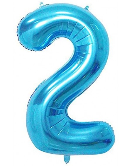 Balloons Blue Number 2 Balloon- 40 Inch - Blue Number 2 - CG18H7Q9HTG $18.71