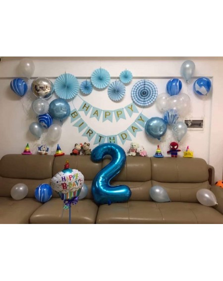 Balloons Blue Number 2 Balloon- 40 Inch - Blue Number 2 - CG18H7Q9HTG $17.13