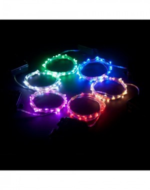 Outdoor String Lights 60 LEDs String Lights Battery Operated on 20 Feet Long Silver Color Wire- Indoor and Outdoor with Water...