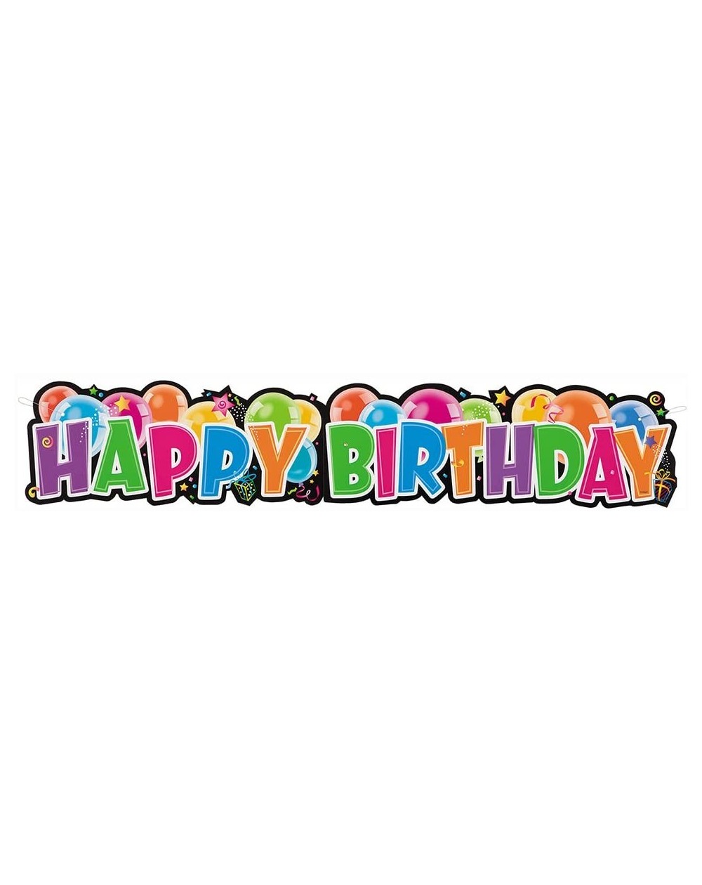 Banners & Garlands Jointed HAPPY BIRTHDAY Banner- 4.5 Ft- 1ct- Multicolor - CB1167II94Z $6.22