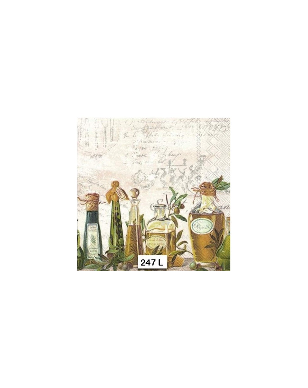 Tableware Two Individual Paper Luncheon Decoupage Napkins - Olive Oil Cooking - C1197XMCML8 $11.44