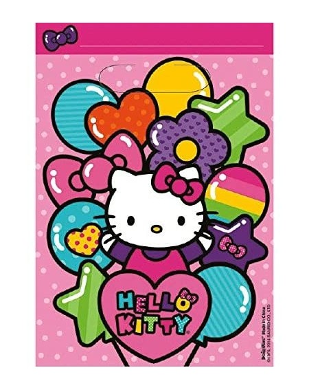 Party Favors 16 Pack Hello Kitty Party Plastic Loot Treat Candy Favor Bags (Plus Party Planning Checklist by Mikes Super Stor...