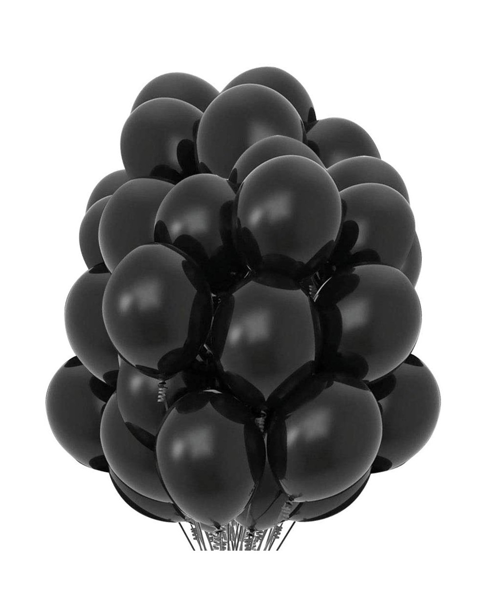 Balloons 12 Inch Black Balloons Latex Party Balloons-Pack of 50 - 12-black - CF19GNWUA4O $10.79