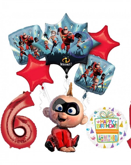 Incredibles Jack Jack Party Supplies 6th Birthday Balloon Bouquet Decorations - CL18GKZ8TIW