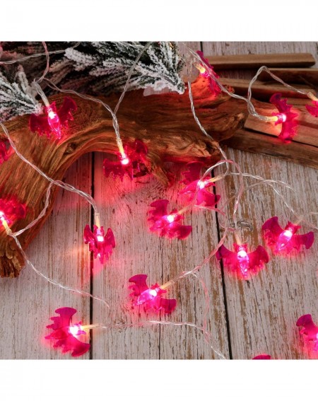 Outdoor String Lights 3D Halloween LED String Lights Outdoor Decoration Purple Bat with Remote 8 Modes Great Décor for Patio ...
