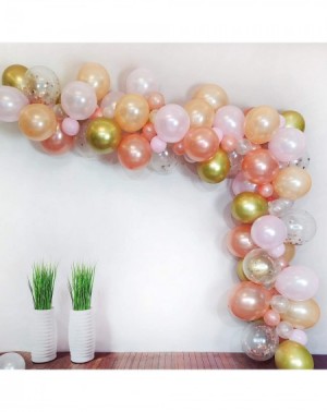 Balloons Pink and Rose Gold Latex Balloon Garland Arch Kit/110pcs Metallic/Confetti Large to Small Party Balloons with Strip/...
