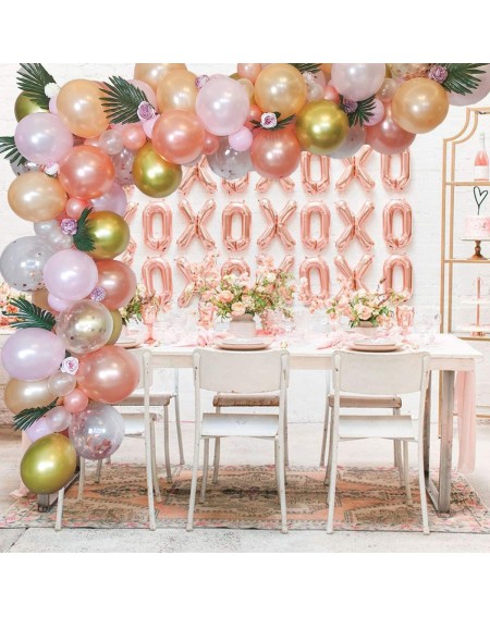 Balloons Pink and Rose Gold Latex Balloon Garland Arch Kit/110pcs Metallic/Confetti Large to Small Party Balloons with Strip/...