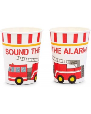 Party Packs Fire Truck Birthday Party Dinnerware Set- Sound The Alarm (144 Pieces- Serves 24) - CS18T6T8TWR $13.56