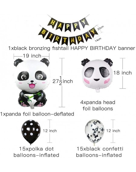 Balloons Panda Birthday Party Decorations-Panda Theme Party Supplies-White And Black Theme Supplies - C919DAZQHD7 $13.58
