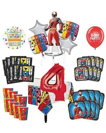 Balloons 4th Birthday Party Supplies 8 Guest Decoration Kit and Balloon Bouquet - CP18NA008RN $79.24