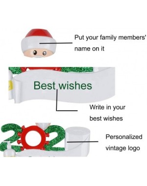 Ornaments 2020 Personalized Christmas Ornament 1-6 Family Members- DIY Survived Family Customized Christmas Decorative Christ...