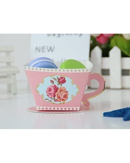 Favors 50pcs Teacups Candy Boxes- Tea Party Birthday and Baby shower Favor Box- Cute Tea Candy Boxes for Tea Time Party and W...