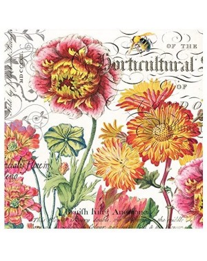 Tableware 20-Count 3-Ply Paper Cocktail Napkins- Blooms and Bees - CB11UAIYN8D $8.06