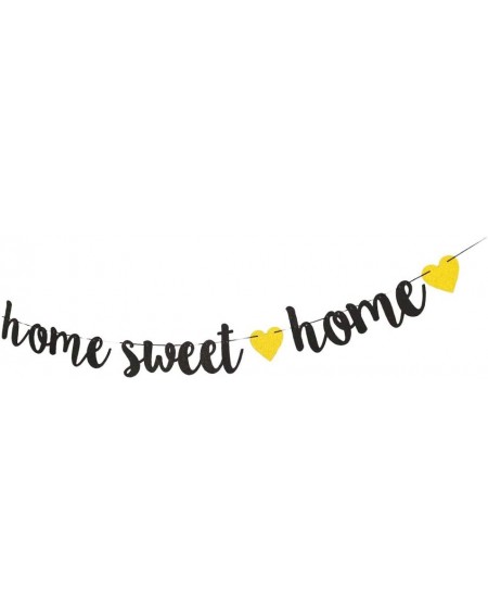 Banners & Garlands Home Sweet Home Gold Glitter Banner-Housewarming Family Party Supplies-Military Welcome Home Banner- Welco...