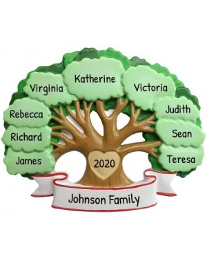 Ornaments Personalized Family-Tree Christmas Ornament 2020 - Green Holiday Tradition Year Cousin Friend Love Memory Present G...