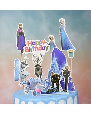 Cake & Cupcake Toppers 34PCS Frozener Birthday Cake Topper and Cupcake Toppers - 10pcs cake toppers Happy Birthday Party Supp...
