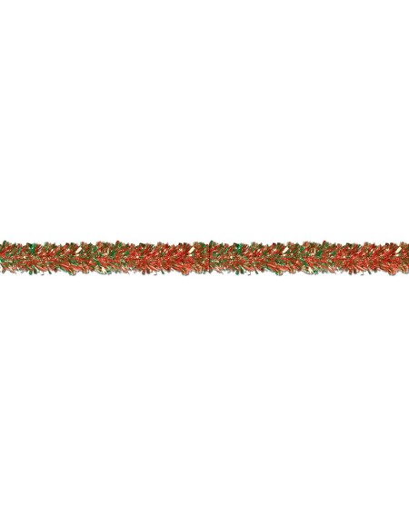 Banners & Garlands Metallic Festooning Garland Christmas Party Supplies- Hanging Decorations- 4" x 15'- Red/Green - Red/Green...