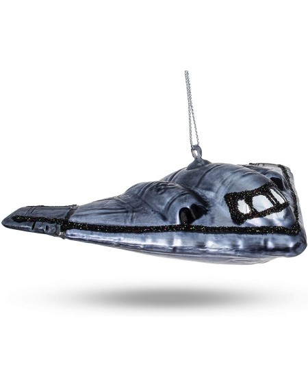 Ornaments Stealth Bomber B-2 Army Airplane Glass Christmas Ornament - CF192HKW85H $33.15