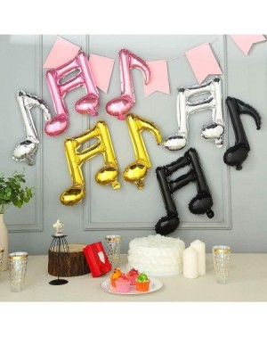 Balloons 12Pcs Black Silver Music Note Foil Balloons Music Theme Party Decorations Music Birthday Decorations Rock Star Birth...