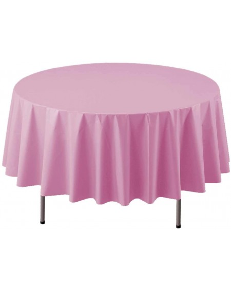 Tablecovers ValuMost Round Plastic Table Cover Available in 16 Colors- 84"- Pink - Pink - CX11DGD91WX $10.23