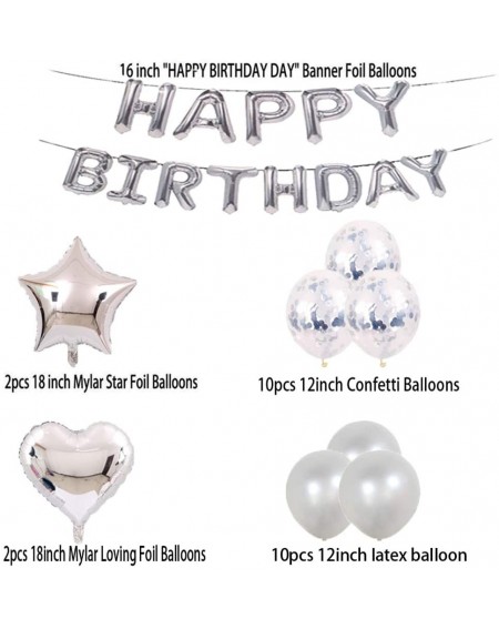 Balloons Sweet 13th Birthday Decorations Party Supplies-Silver Number 13 Balloons-13th Foil Mylar Balloons Latex Balloon Deco...