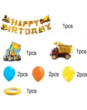 Party Packs 9 Pack Construction Birthday Party Supplies Dump Truck Party Decorations Kits for Kids Birthday Party - CQ190OZW7...