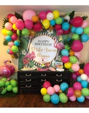 Balloons 100Pcs Balloon Garland & Arch Kit for Hawaii Party-100pcs Latex Balloons- 16 Feets Arch Balloon Decorating Strip for...