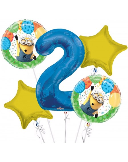 Balloons Minions Despicable Me Balloon Bouquet 2nd Birthday 5 pcs - Party Supplies - CN186NY0HUC $23.01