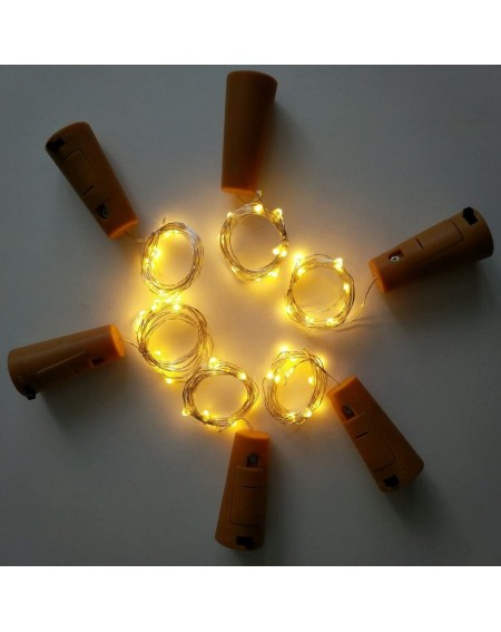 Indoor String Lights 10 LED Bulbs Cork Lights Battery Powered (12 pcs) - 39 Inch Long String Wine Bottle Cork Fairy Lights fo...