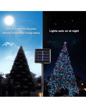 Outdoor String Lights Solar Christmas Lights- 2 Packs 72ft 200 LED 8 Modes Solar String Lights- Waterproof Solar Outdoor Chri...