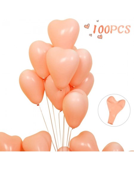 Balloons 100pcs 12" Heart Shape Latex Balloons for Valentines Day-Propose Marriage-Wedding Party (Orange) - Orange - CL194NYR...