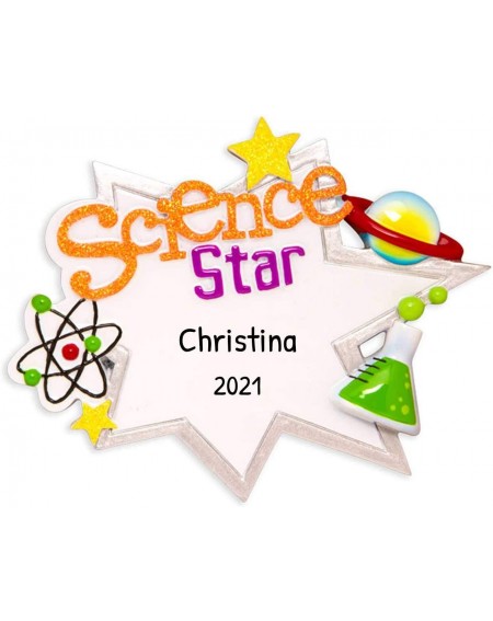 Ornaments Personalized Science Star Christmas Tree Ornament 2020 - Scientist Big Ben Laboratory Space Toy Scholar Wo-Man Prac...