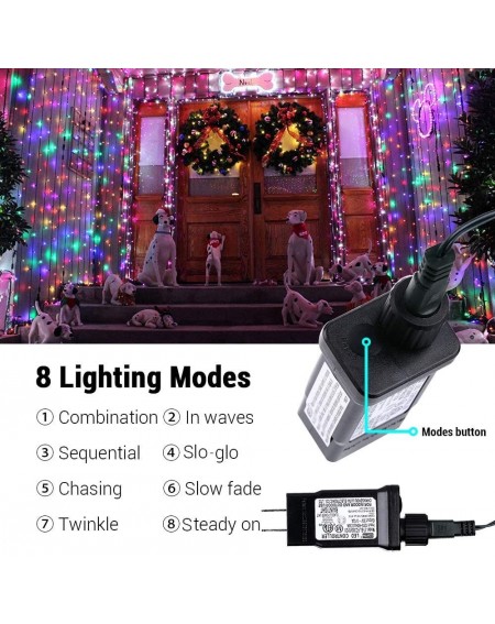 Outdoor String Lights Christmas Lights- Low Voltage 72ft 200 LED Christmas Lights - with 30V UL Certified Power Supply Adapte...