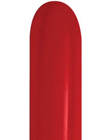 Balloons 260B Solid Latex Balloons - Crystal Red (50/Pack) - Crystal Red - C318K5YGTAY $21.56
