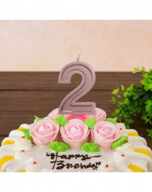 Cake Decorating Supplies 2.76 Inches Large Rose Gold Glitter Birthday Candles Birthday Cake Candles Number Candles Cake Toppe...
